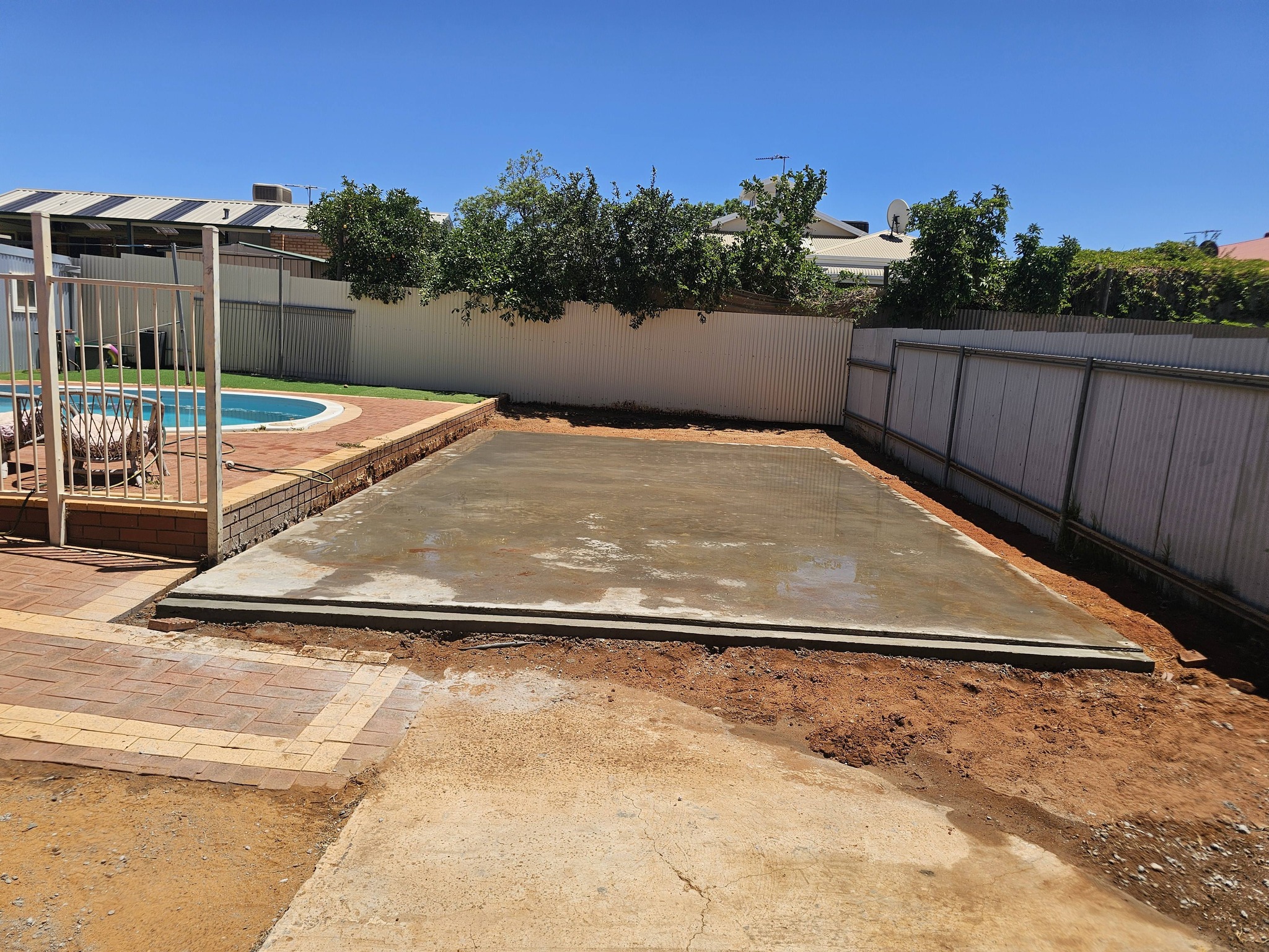 Pool area after